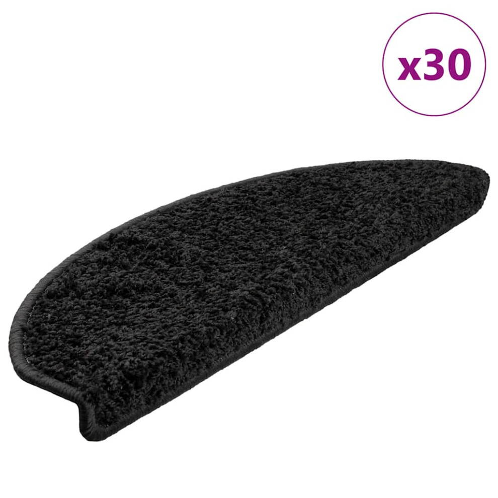 Vidaxl (Black, 65 X 21 X 4 Cm/ 30 Pcs) Stair Mats Home Decorative Stair Step Rug Carpet Protector Tread Mat