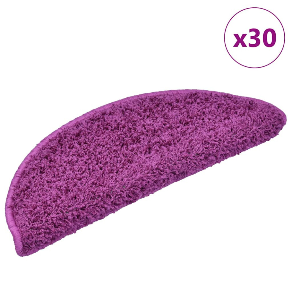 Vidaxl (Violet, 65 X 21 X 4 Cm/ 30 Pcs) Stair Mats Home Decorative Stair Step Rug Carpet Protector Tread Mat