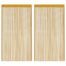 (gold, 140 cm) vidaXL 2x String Curtains Room Divider Background 100/140x250 cm Multi Colours