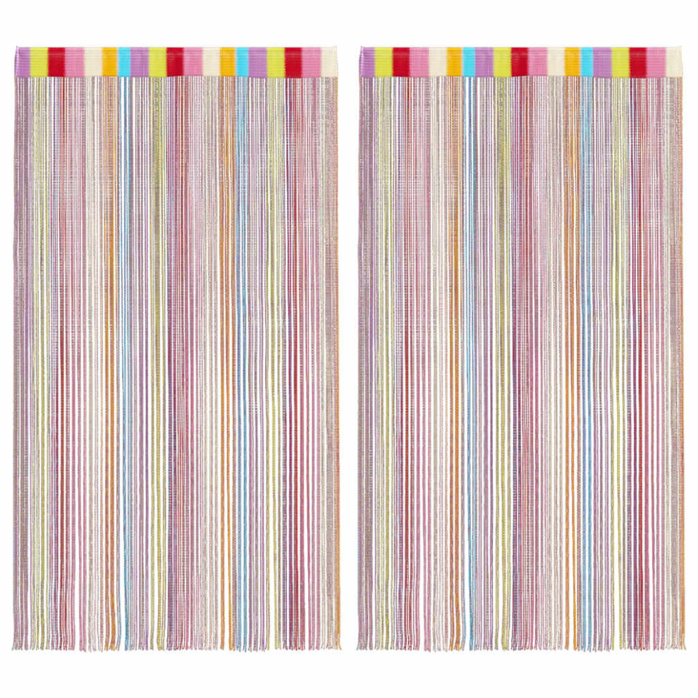 (multicolour, 100 cm) vidaXL 2x String Curtains Room Divider Background 100/140x250 cm Multi Colours-image-OPC-PFZBCCM-NEW