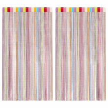 (multicolour, 140 cm) vidaXL 2x String Curtains Room Divider Background 100/140x250 cm Multi Colours