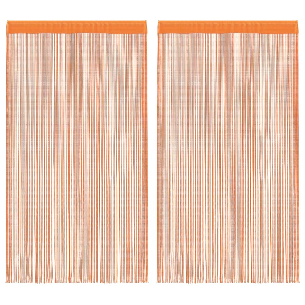 (orange, 100 cm) vidaXL 2x String Curtains Room Divider Background 100/140x250 cm Multi Colours-image-OPC-PFZBCCW-NEW
