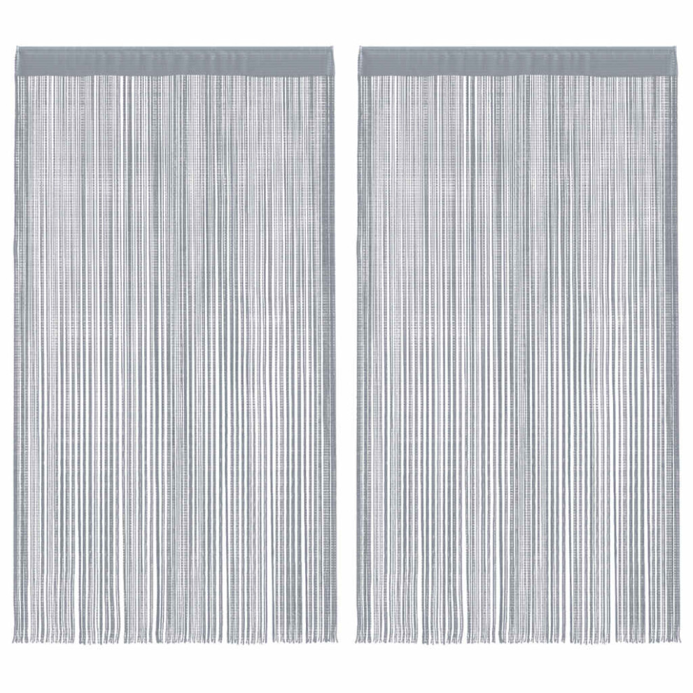 (light grey, 140 cm) vidaXL 2x String Curtains Room Divider Background 100/140x250 cm Multi Colours-image-OPC-PFZBCD6-NEW