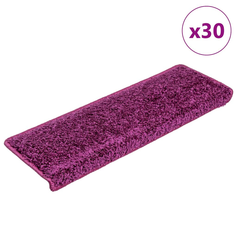 Vidaxl (Violet, 65 X 21 X 4 Cm/ 30 Pcs) Carpet Stair Treads Decorative Stair Step Protector Rug Stair Mats