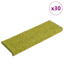 (green, 65 x 21 x 4 cm/ 30 pcs) vidaXL Carpet Stair Treads Decorative Stair Step Protector Rug Stair Mats