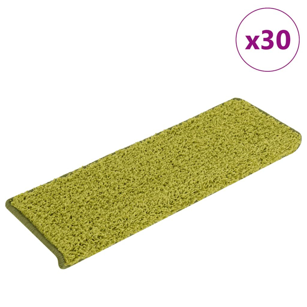 Vidaxl (Green, 65 X 21 X 4 Cm/ 30 Pcs) Carpet Stair Treads Decorative Stair Step Protector Rug Stair Mats