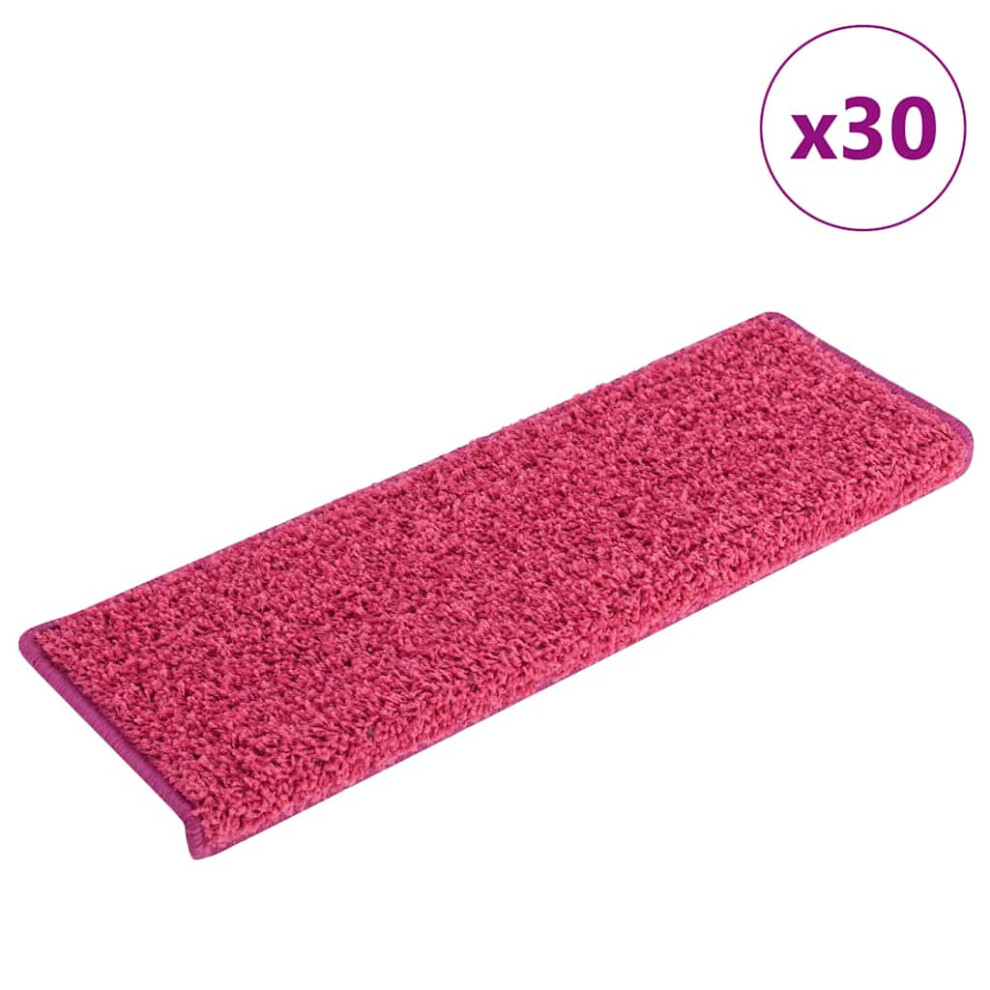 Vidaxl (Pink, 65 X 21 X 4 Cm/ 30 Pcs) Carpet Stair Treads Decorative Stair Step Protector Rug Stair Mats