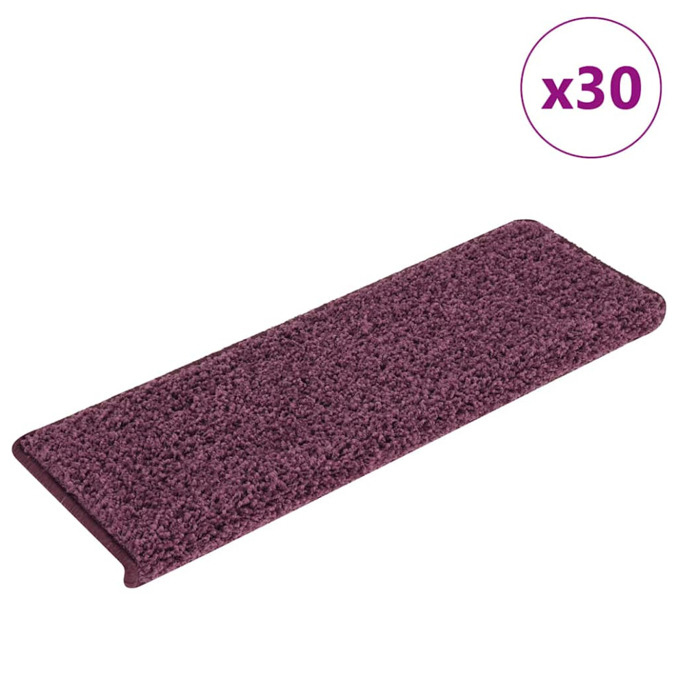 (dark purple, 65 X 21 X 4 cm/ 30 pcs) vidaXL Carpet Stair Treads Decorative Stair Step Protector Rug Stair Mats