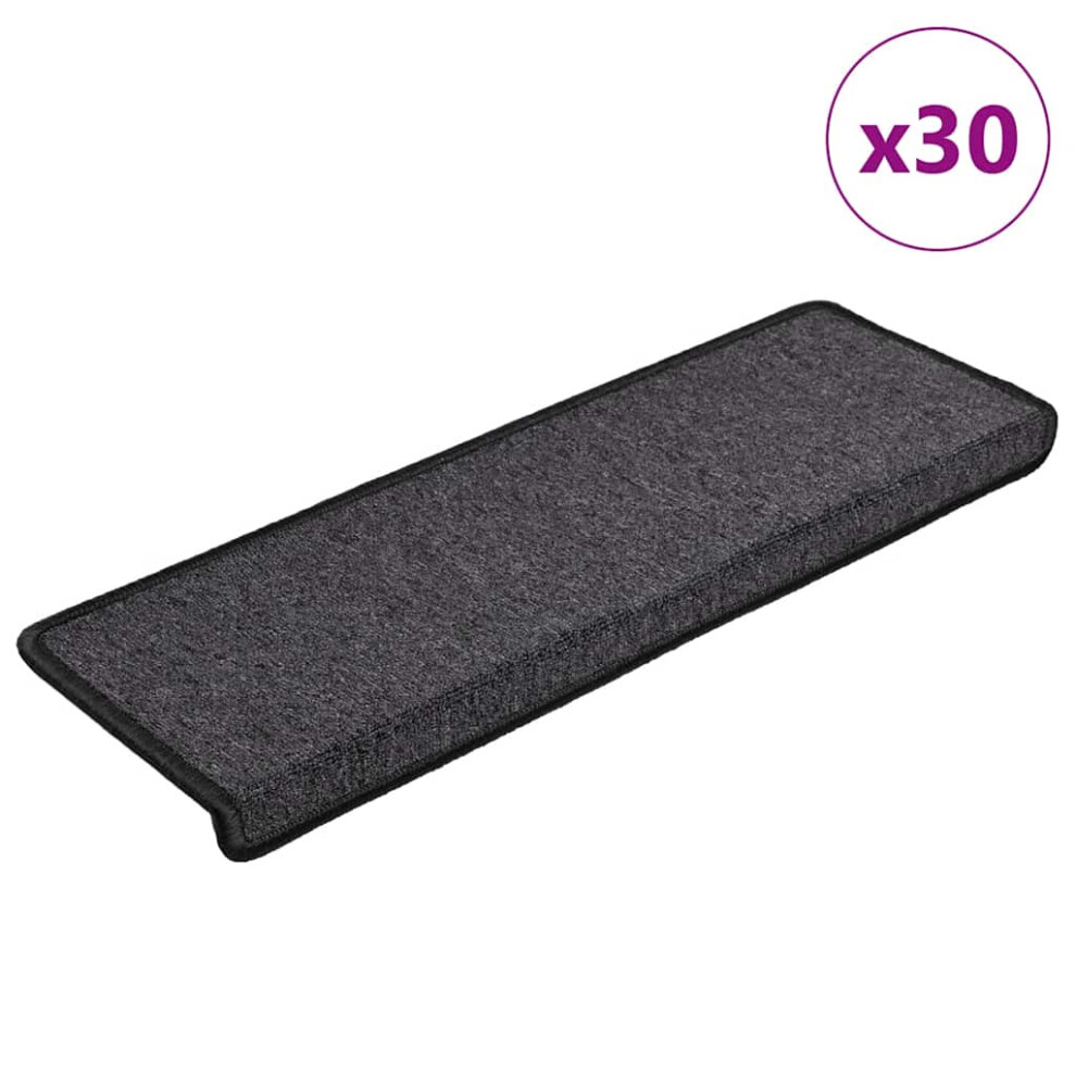 Vidaxl (Anthracite) Carpet Stair Treads Stair Mat Stair Step Protector Rugs Decoration