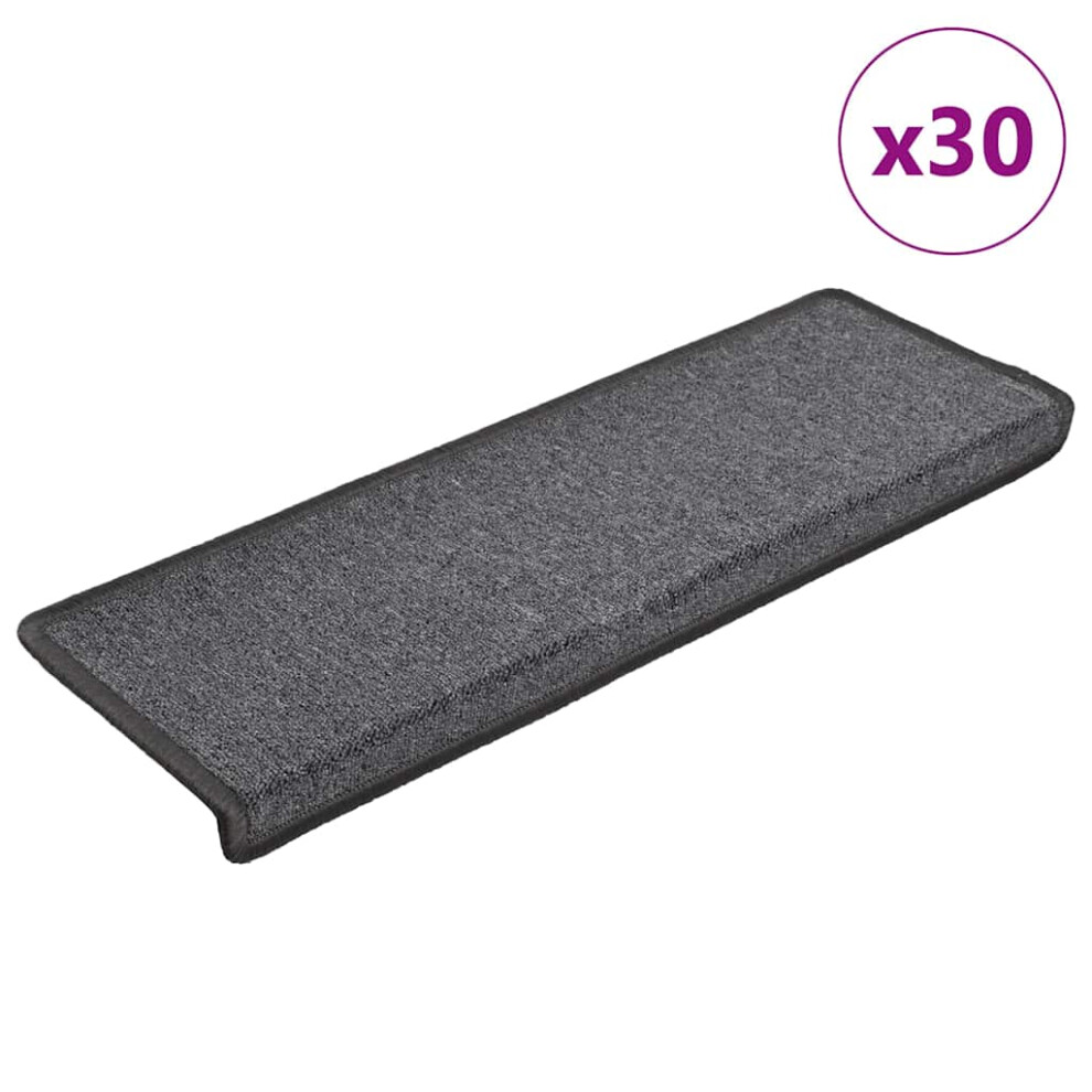 Vidaxl (Dark Grey) Carpet Stair Treads Stair Mat Stair Step Protector Rugs Decoration