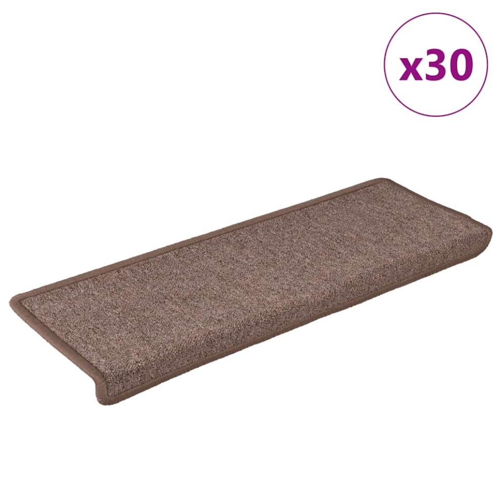Vidaxl (Brown) Carpet Stair Treads Stair Mat Stair Step Protector Rugs Decoration