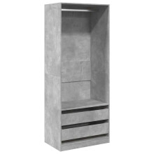 (concrete grey) vidaXL Wardrobe Clothing Storage Hanger Clothes Cabinet Closet Engineered Wood