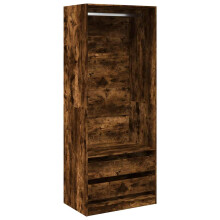 (smoked oak) vidaXL Wardrobe Clothing Storage Hanger Clothes Cabinet Closet Engineered Wood