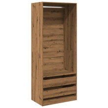 (artisan oak) vidaXL Wardrobe Clothing Storage Hanger Clothes Cabinet Closet Engineered Wood