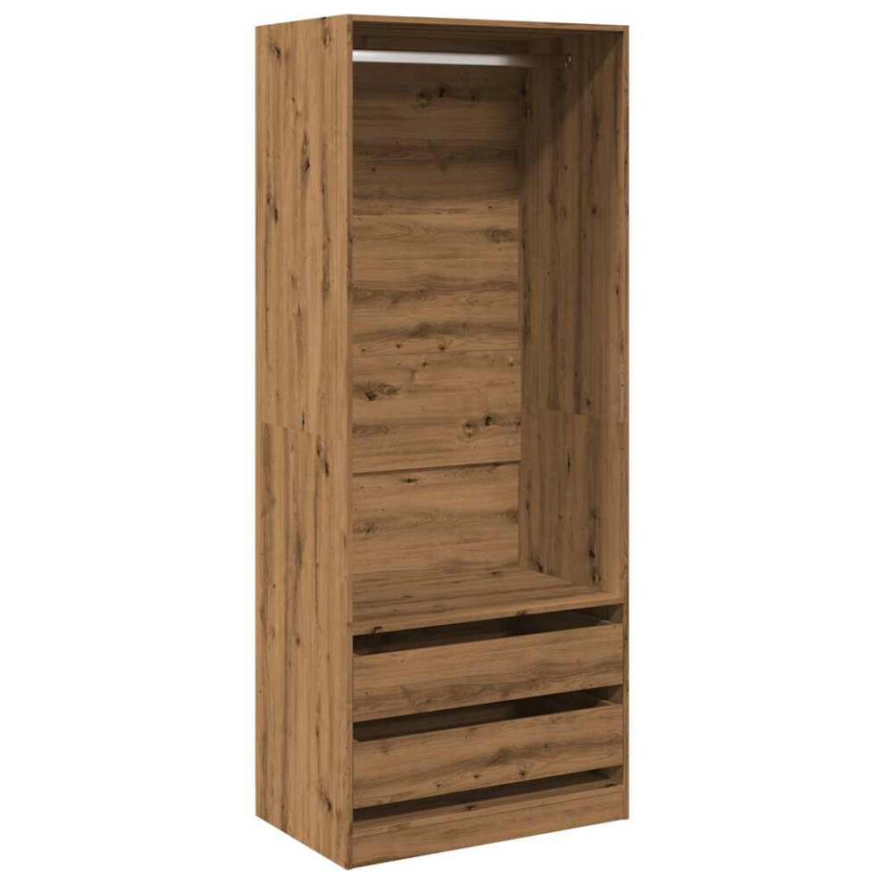 Vidaxl (Artisan Oak) Wardrobe Clothing Storage Hanger Clothes Cabinet Closet Engineered Wood