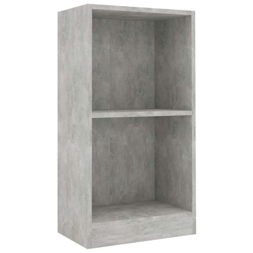 Vidaxl (Concrete Grey) Book Cabinet Display Rack Bookshelf Storage Shelf Rack Engineered Wood