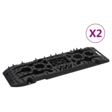 (black) vidaXL 2x Traction Boards 107x31x7 cm Nylon Traction Mat Board Multi Colours
