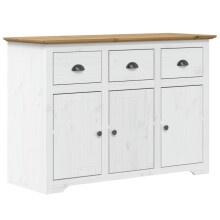 (brown) vidaXL Sideboard Highboard Cupboard Home Storage Side Cabinet Solid Wood Pine