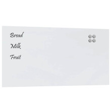 (white, 100 x 50 cm) vidaXL Wall-mounted Magnetic Board Black 100x60 cm Tempered Glass