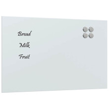 (white, 80 x 50 cm) vidaXL Wall-mounted Magnetic Board Black 100x60 cm Tempered Glass
