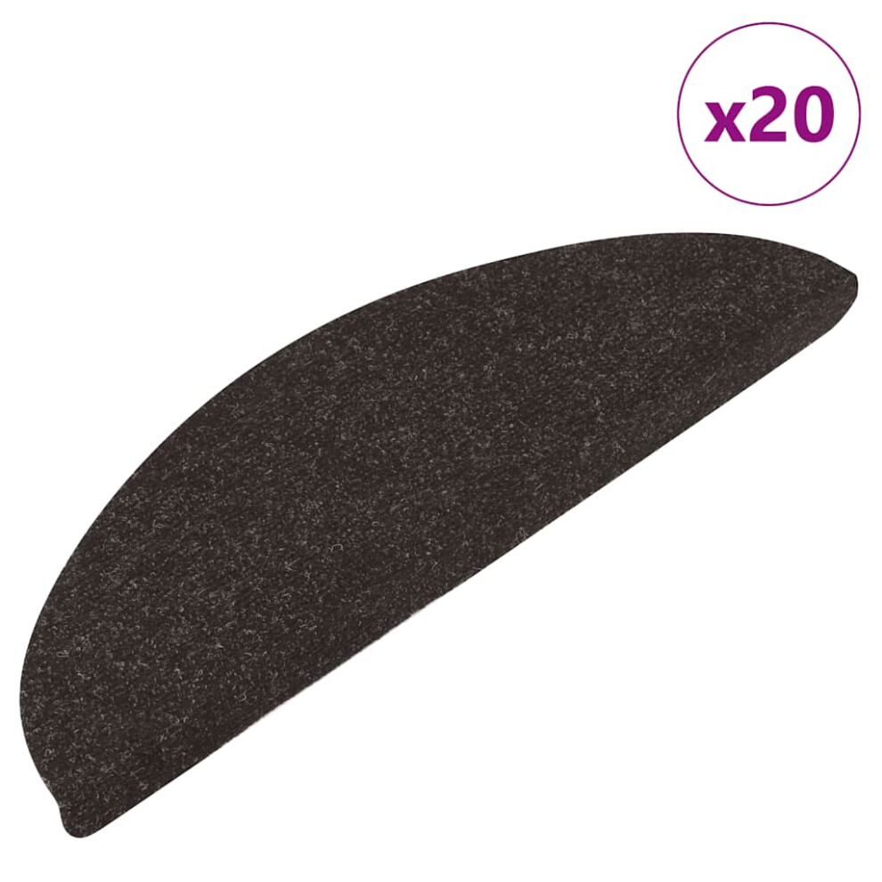 Vidaxl (Black, 56 X 17 X 3 Cm/ 20 Pcs) Self-Adhesive Stair Mats Carpet Stair Treads Stair Step Protector Rug