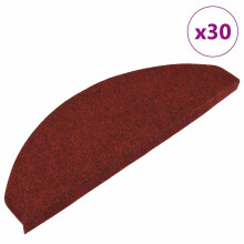 (red, 65 x 22.5 x 3.5 cm/ 30 pcs) vidaXL Self-adhesive Stair Mats Carpet Stair Treads Stair Step Protector Rug