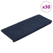 vidaXL Stufenmatten Selbstklebend 30 Stk. Blau 65x24,5x3,5 cm