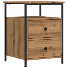 (1 pcs) vidaXL Bedside Cabinet Nightstand Bed Side Table Artisan Oak Engineered Wood