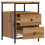 VidaXL (2 pcs) vidaXL Bedside Cabinet Nightstand Bed Side Table Artisan Oak Engineered Wood 8