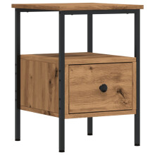 (1 pcs) vidaXL Bedside Cabinets Nightstand Bed Table 2 pcs Artisan Oak Engineered Wood