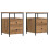 VidaXL (2 pcs) vidaXL Bedside Cabinet Nightstand Bed Side Table Artisan Oak Engineered Wood 2