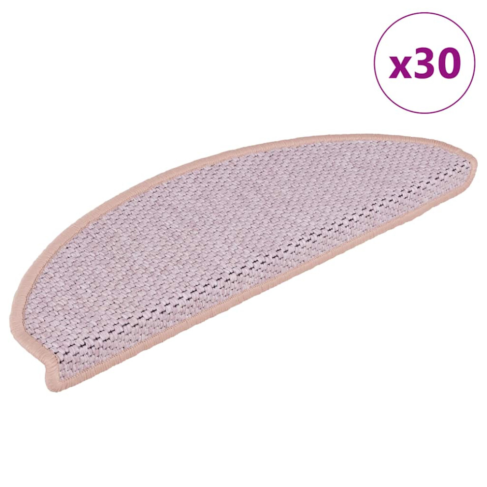 (red, 65 x 21 x 4 cm/ 30 pcs) vidaXL Self-adhesive Stair Mats Stair Treads Protector Rug Sisal-Look 15 pcs