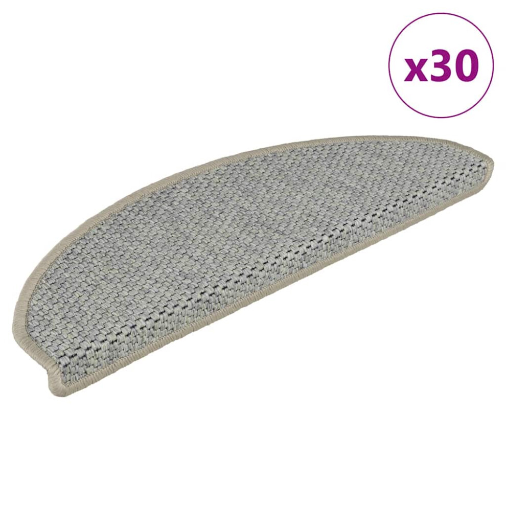 (light green, 65 x 21 x 4 cm/ 30 pcs) vidaXL Self-adhesive Stair Mats Stair Treads Protector Rug Sisal-Look 15 pcs