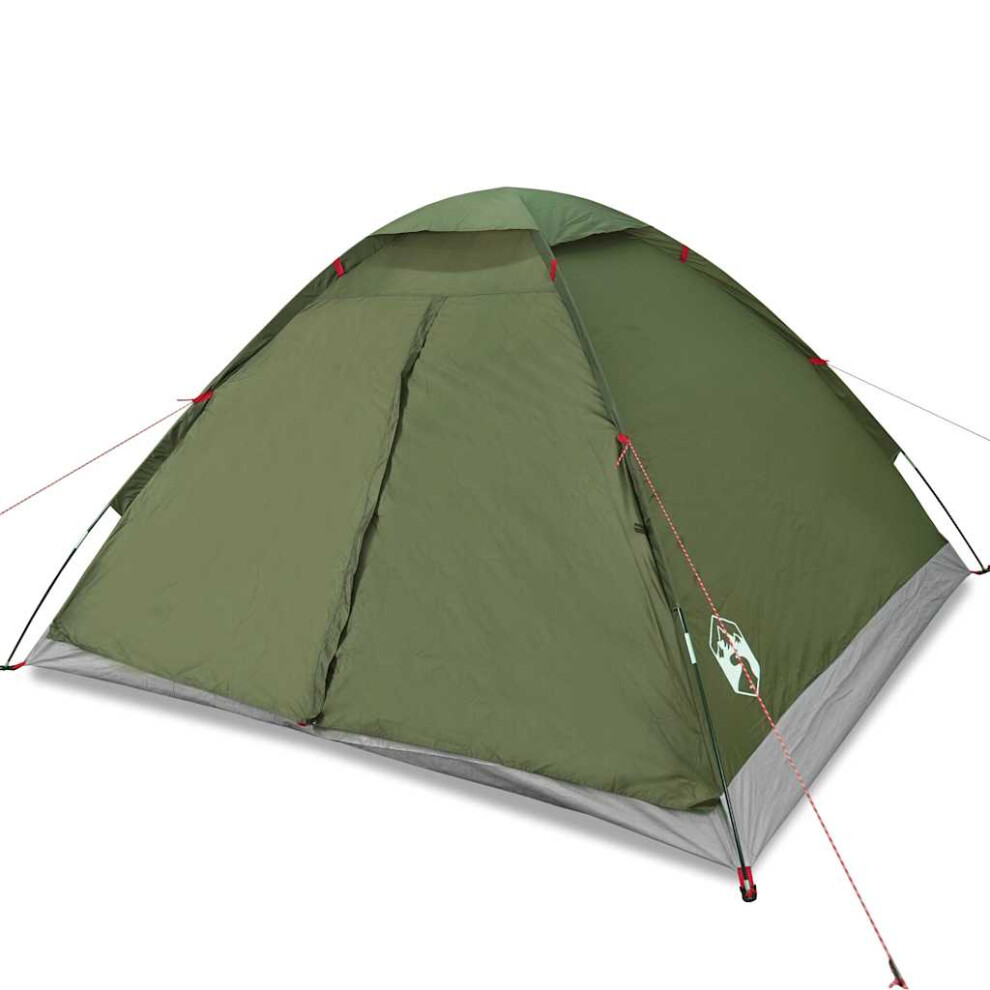 Vidaxl (Olive Green, 4-Person) Camping Tent Dome 4-Person Camouflage Waterproof Tent Camping Shelter