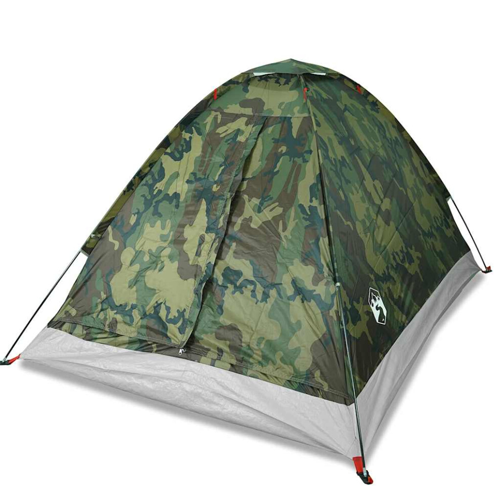 (camouflage, 2-person) vidaXL Camping Tent Dome 4-Person Camouflage Waterproof Tent Camping Shelter