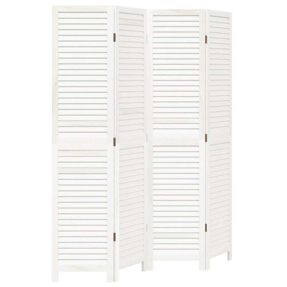 (40 x 180 cm/ 4 piece) vidaXL Room DividerÂ 6 Panels Room Privacy Screen White Solid Wood Paulownia-image-OPC-PFZBCYC-NEW