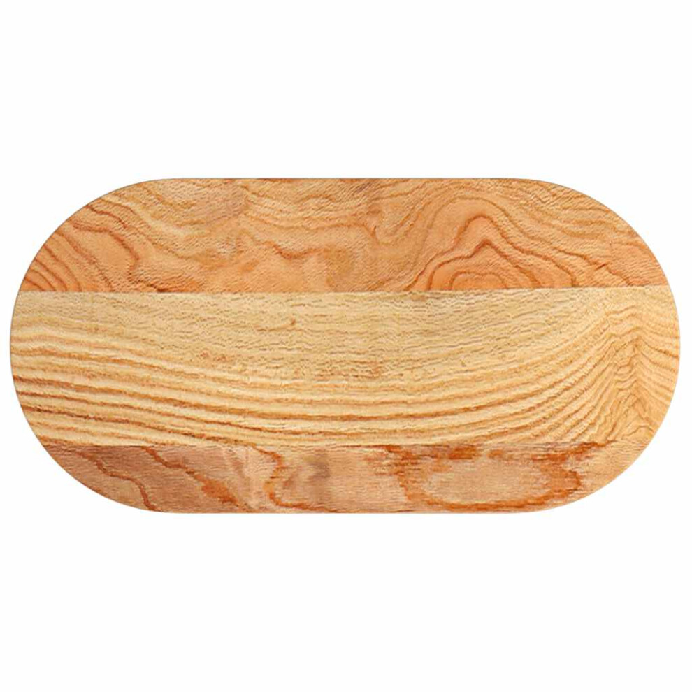 (light brown) vidaXL Table Top Replacement Board DIY Dining Table Top Solid Wood Oak Oval