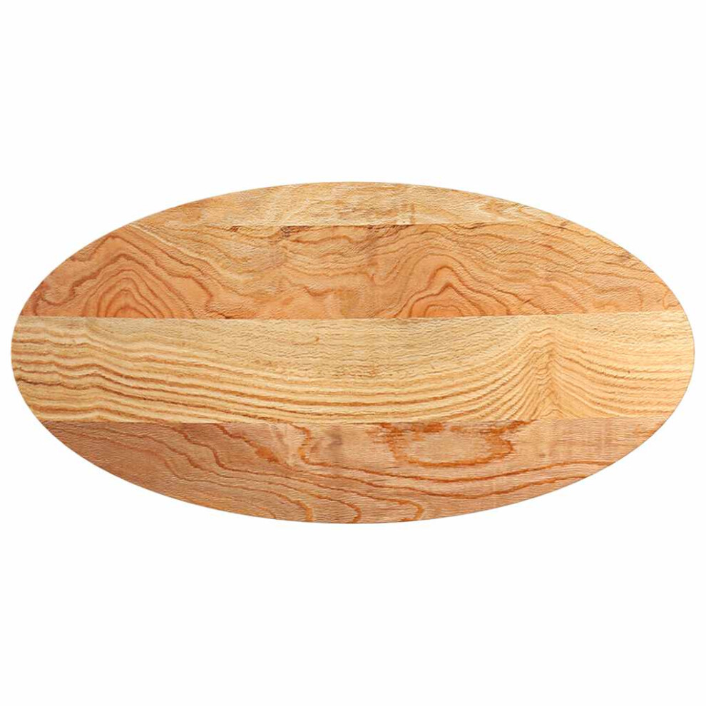 (120 x 60 x 4 cm) vidaXL Table Top Light Brown 100x50x4 cm Solid Wood Oak Oval coffee table top
