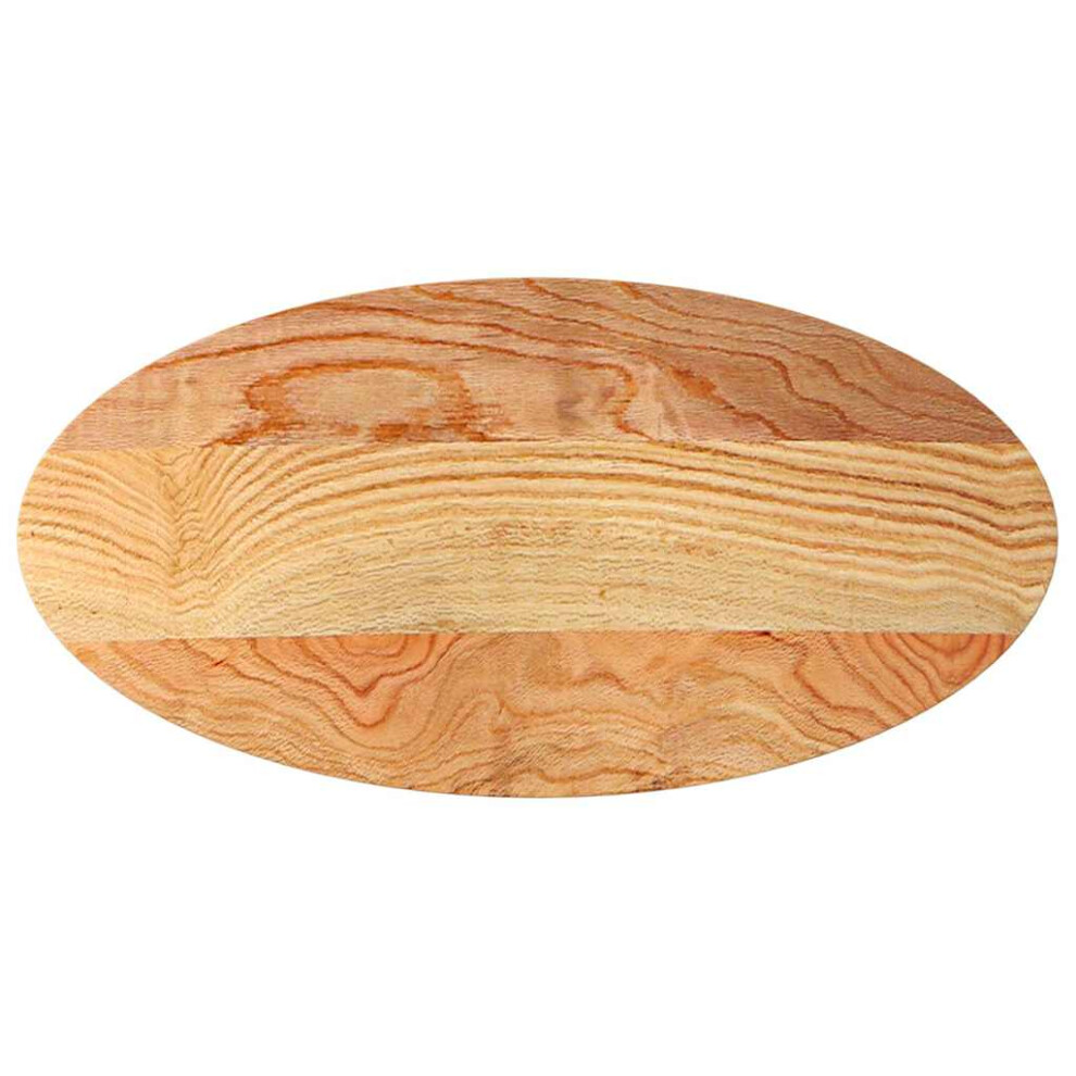 (100 x 50 x 4 cm) vidaXL Table Top Light Brown 100x50x4 cm Solid Wood Oak Oval coffee table top