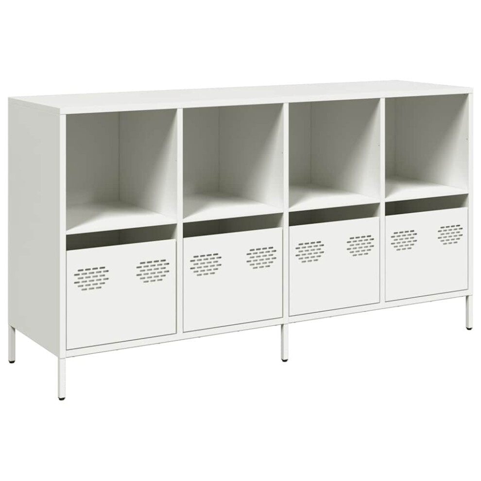 Vidaxl (White) Sideboard Olive Green 135X39x73.5 Cm Cold-Rolled Steel Storage Cabinet