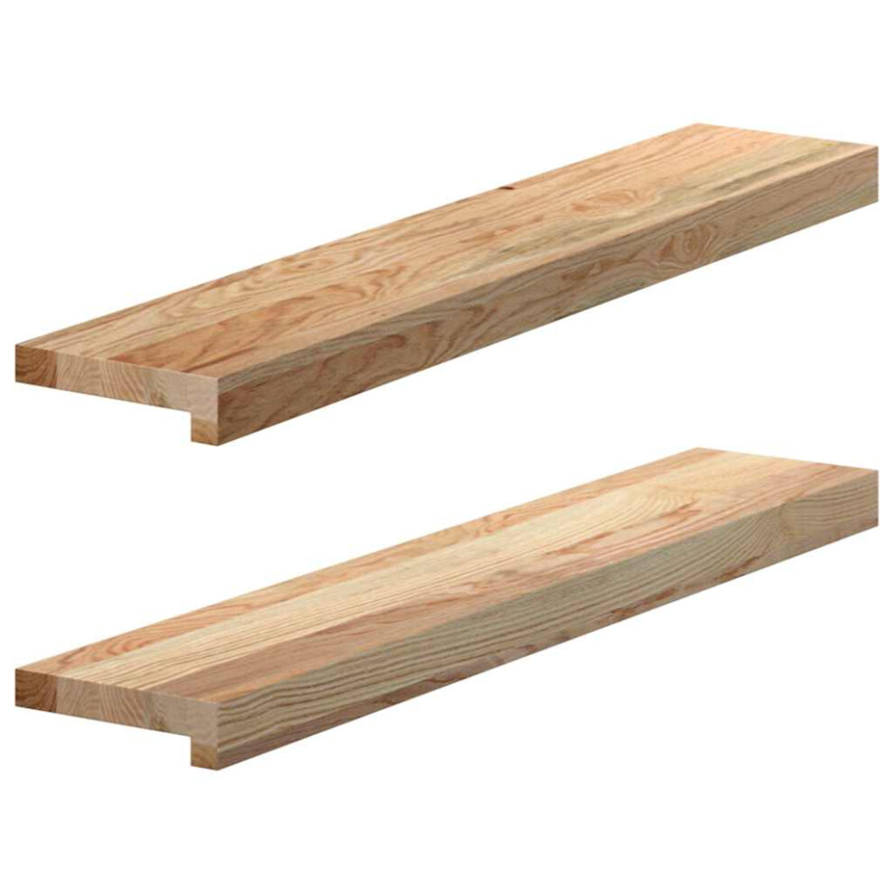 (natural, 80 x 15 x 2 cm) vidaXL Window Sills Window Ledge Window Board 2 pcs Untreated Solid Wood Oak