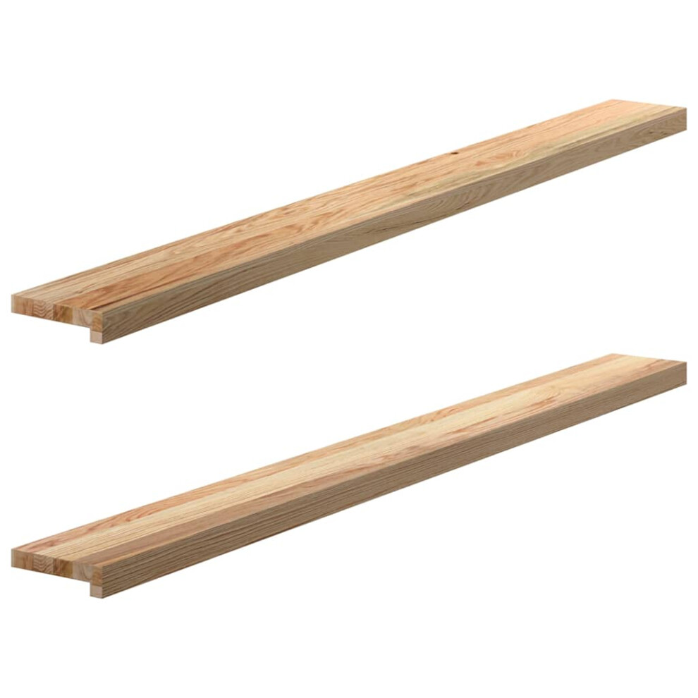 (natural, 160 x 15 x 2 cm) vidaXL Window Sills Window Ledge Window Board 2 pcs Untreated Solid Wood Oak