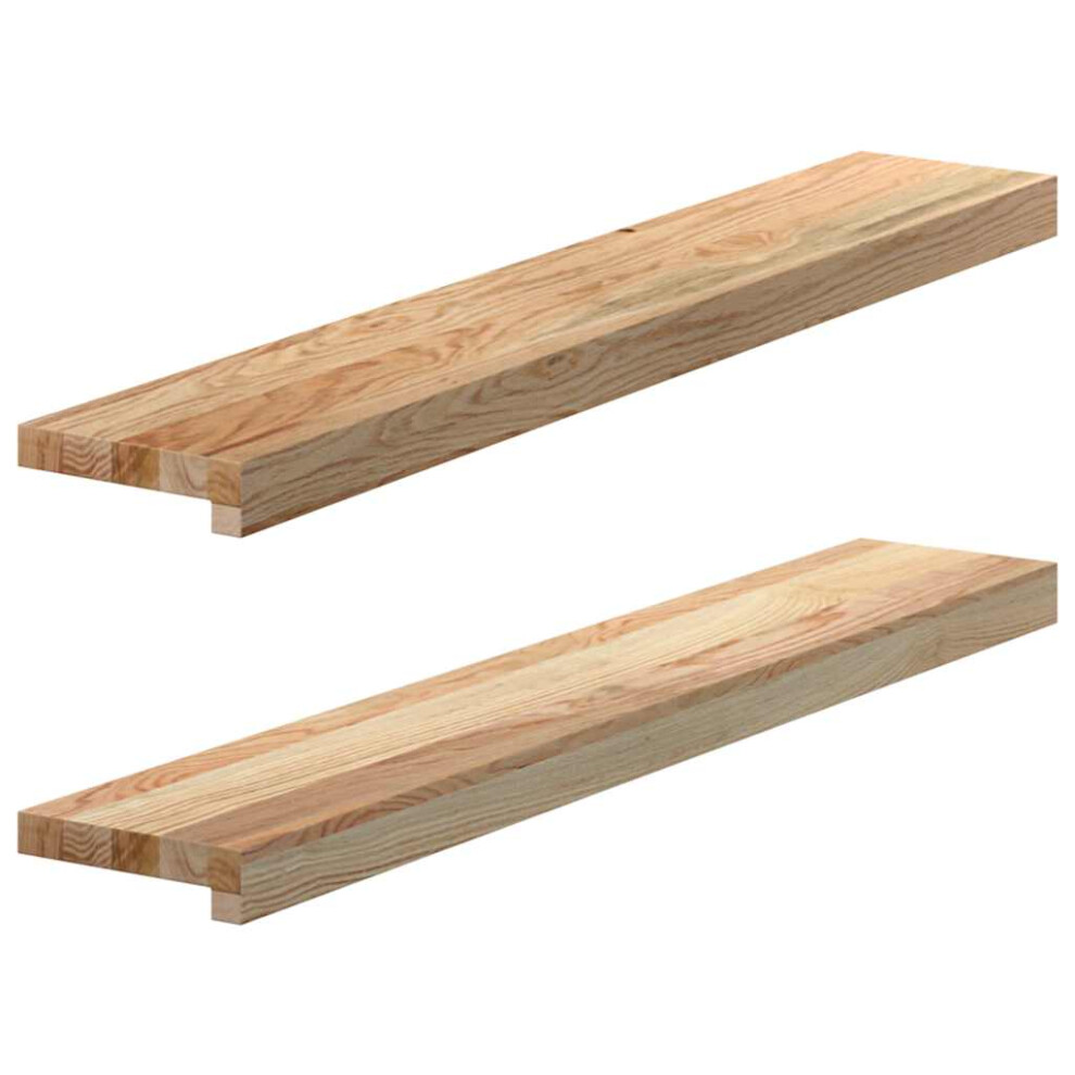 (Natural, 90 X 15 X 2 Cm) Vidaxl Window Sills Window Ledge Window Board 2 Pcsâ Untreated Solid Wood Oak 8721102799754