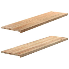 (natural, 160 x 40 x 2 cm) vidaXL Window Sills Window Ledge Window Board 2 pcs Untreated Solid Wood Oak