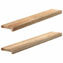 (natural, 100 x 15 x 2 cm) vidaXL Window Sills Window Ledge Window Board 2 pcs Untreated Solid Wood Oak