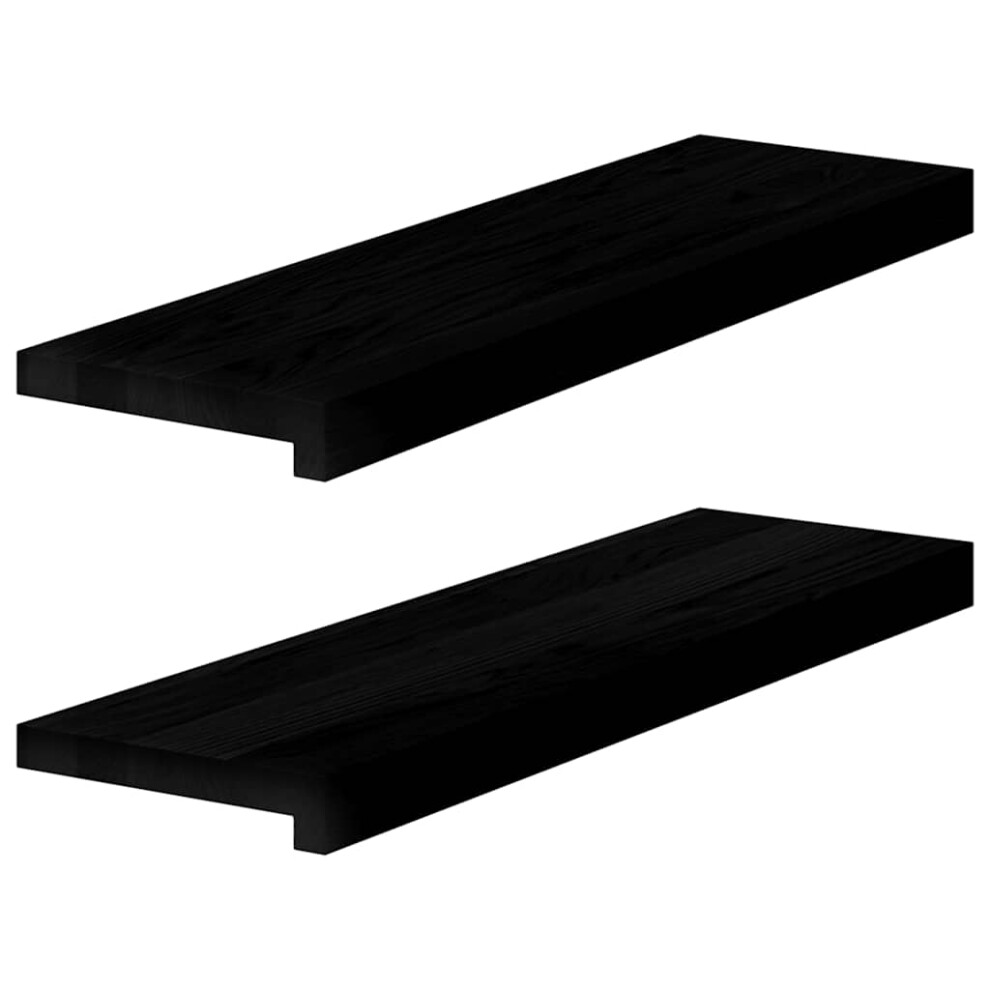 (dark brown, 70 x 20 x 2 cm) vidaXL Window Sills Window Ledge Window Board 2 pcs Untreated Solid Wood Oak