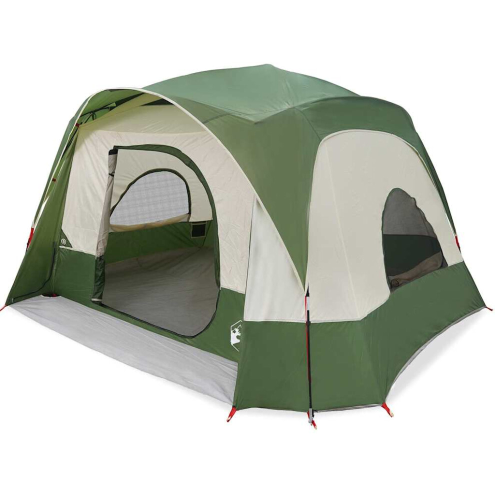 (green) vidaXL Family Tent Cabin 6-Person Green Waterproof tent garden tent
