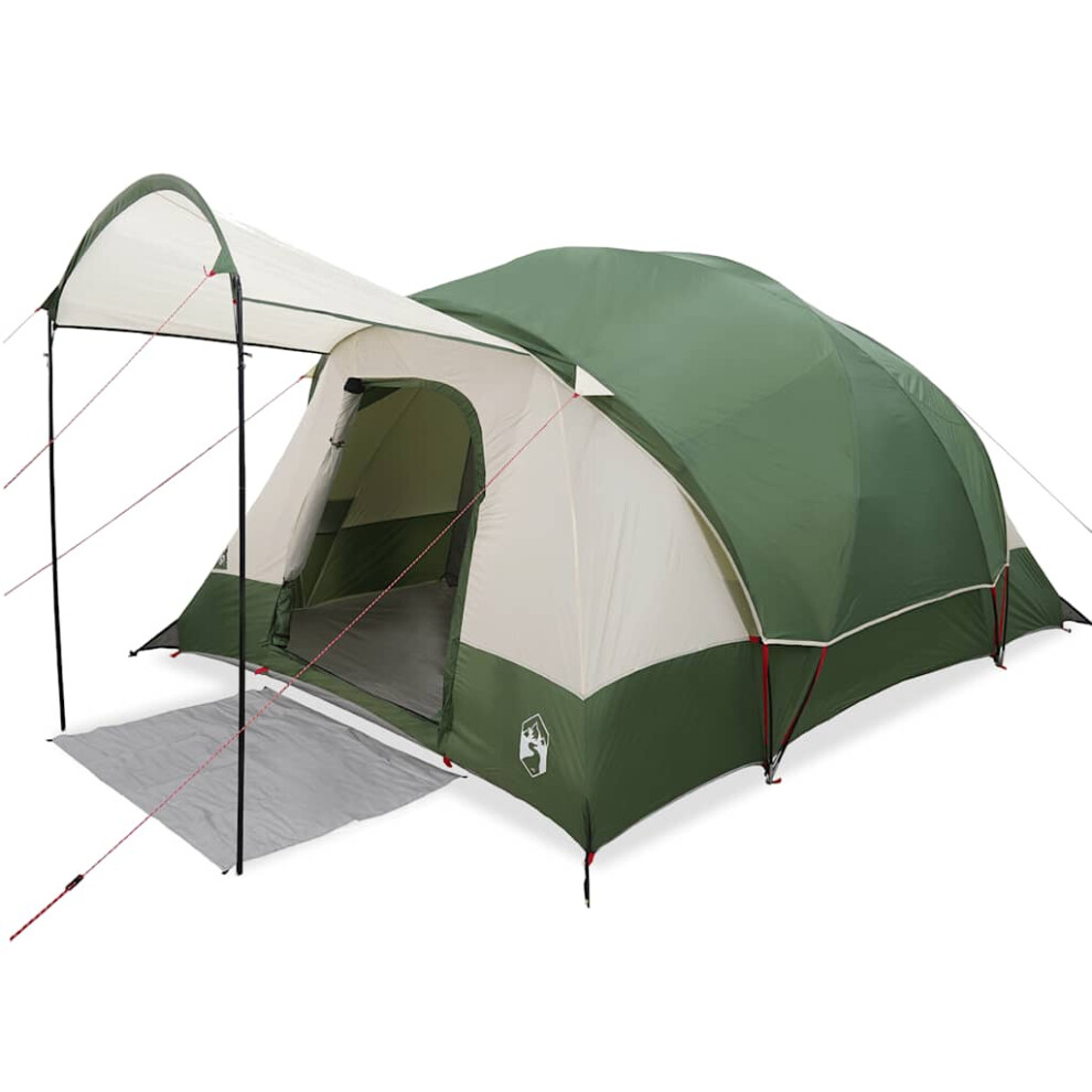 Vidaxl (Green) Family Tent Tunnel 8-Person Green Waterproof Tent Garden Tent
