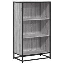(grey sonoma, 60 cm) vidaXL Book Cabinet Brown Oak 60x35x107.5 cm Engineered Wood bookcase