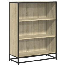 (sonoma oak, 80.5 cm) vidaXL Book Cabinet Brown Oak 60x35x107.5 cm Engineered Wood bookcase